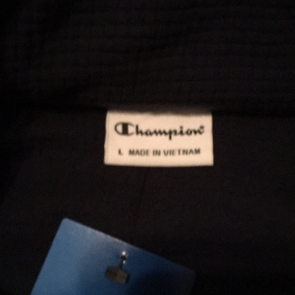 Champion menβs large navy & gray waffle jacket new - Picture 3 of 7